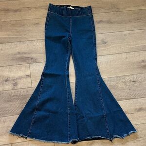 Three Bird Nest Dark Blue Flare Jeans